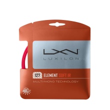 Luxilon Tennis String Element IR Soft (Durability + Arm Protection) Neon Red 12m Set